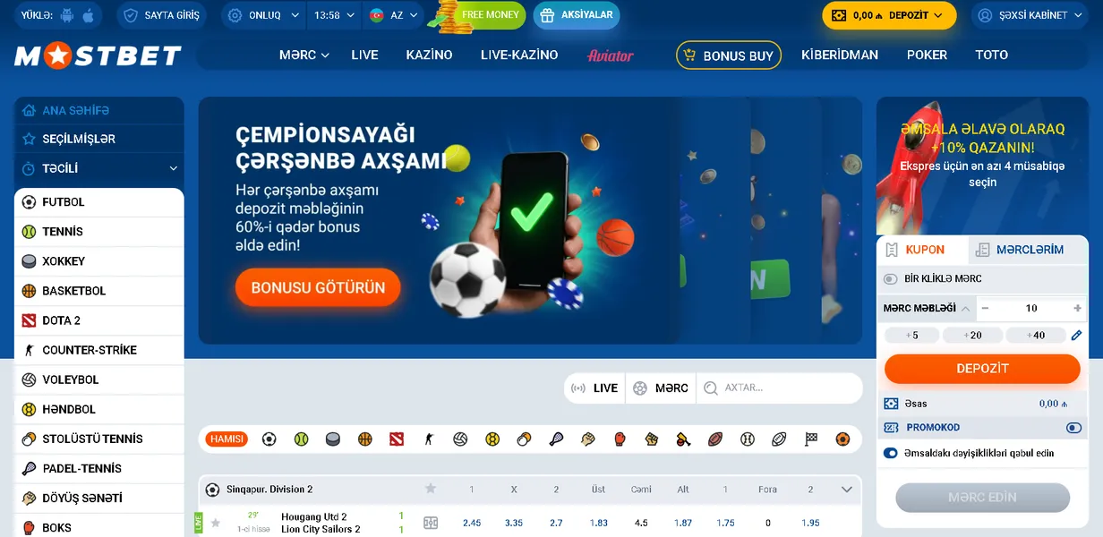 MostBet Azerbaijan istifadəçiləri üçün üstünlüklər